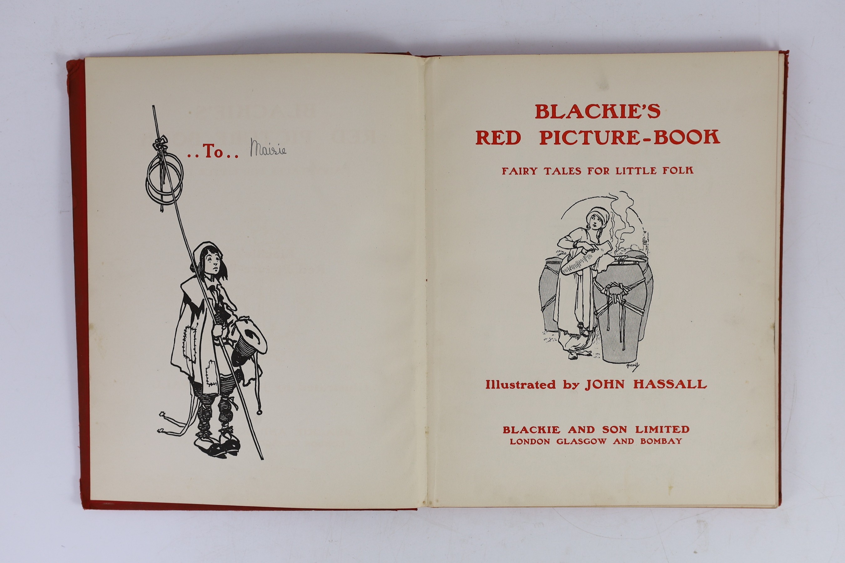 Four early 20th century Children’s works:- Macgregor, Angusine - The Bunny Book; Blackies Red Picture Book, illustrated by John Hassall; The Story of the Frog who would a-wooing go, illustrated by Frank Adams and Pope, J